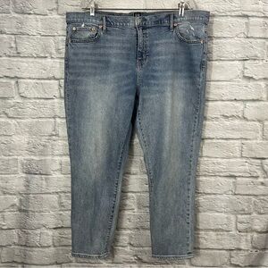 Gap Denim Women’s 35” The Best Girlfriend Jeans Distressed Light Wash